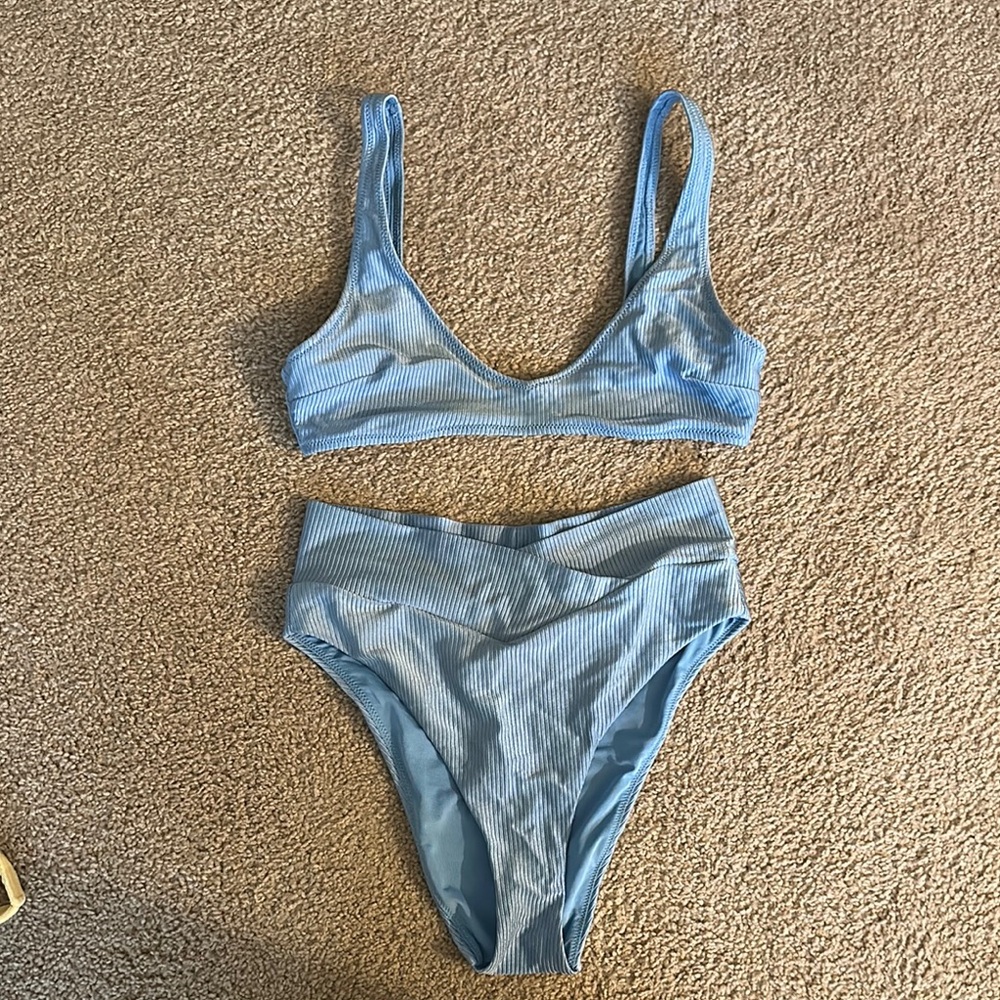 Aerie Blue Bikini Set Swimwear